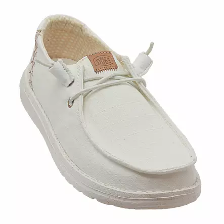 HEY DUDE WENDY CHAMBREY GRID white - HEY DUDE- Naisten - 45274-1WQ - 2